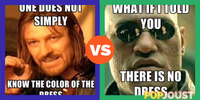Which is the better color of the dress meme